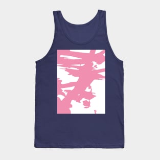 Pink Paint Spilled on White Tank Top